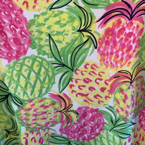 Pappagallo Pineapple Dress Beach Cruise Vacation Women’s Sz Large - Picture 4 of 8